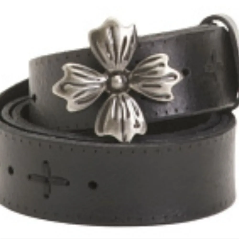 Patricia Nash Astrid Flower Buckle‎ Leather Belt